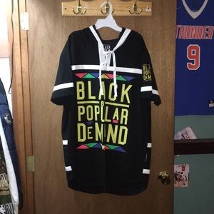 Black by popular demand short sleeve hoodie